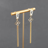 18k Plated Copper Zircon Jewelry Accessories, DIY Earrings Making, 10pcs