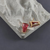 18k Plated Copper Zircon Jewelry Accessories, DIY Earrings Making, 10pcs