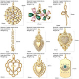 Flower Heart Love Evil Eye Letter Charms for Jewelry Making