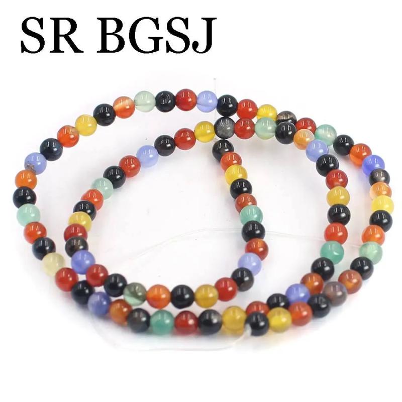 Mixed Agat Loose Stone Beads For DIY Jewelry Bracelet Necklace