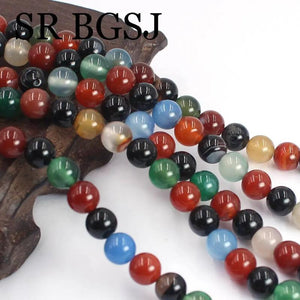 Mixed Agat Loose Stone Beads For DIY Jewelry Bracelet Necklace