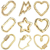 DIY Hanging Chain Fastener Locket Carabiner Screw Lock Clasp For Jewelry Making