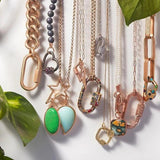 DIY Hanging Chain Fastener Locket Carabiner Screw Lock Clasp For Jewelry Making