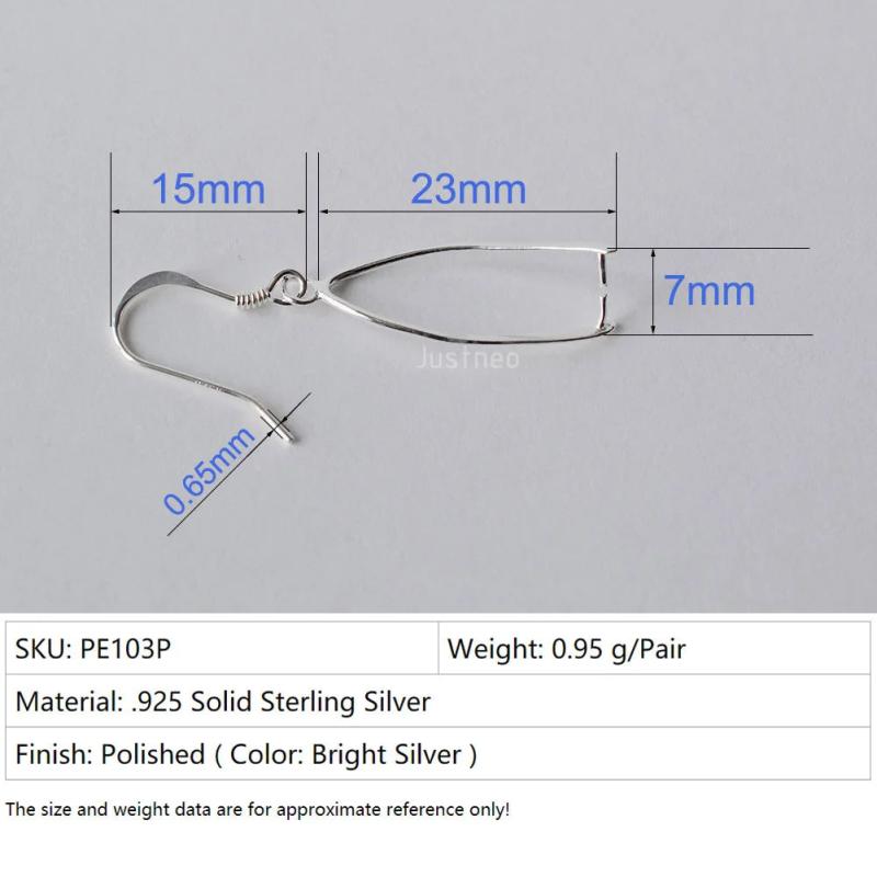 Sterling Silver Fish Hook Ear Wires with Pinch Bails - DIY Jewelry Making