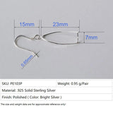 Sterling Silver Fish Hook Ear Wires with Pinch Bails - DIY Jewelry Making