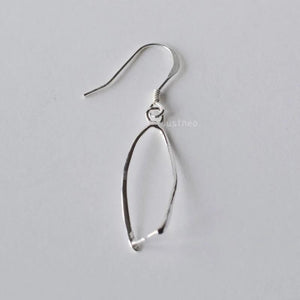 Sterling Silver Fish Hook Ear Wires with Pinch Bails - DIY Jewelry Making