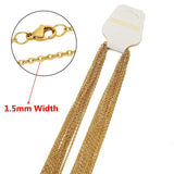 10pcs Stainless Steel Link Cable Chain Necklace for DIY Jewelry Making