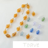 Stained Glass Hollow Glass Beads Earrings Necklace Accessories
