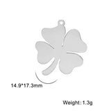10pcs Lucky Four-leaf Clover Pendant Charms for DIY Jewelry Making