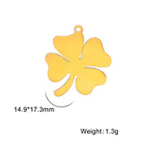 10pcs Lucky Four-leaf Clover Pendant Charms for DIY Jewelry Making
