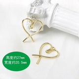 Colorful Heart Pendant DIY Earrings Accessories Material 6pcs