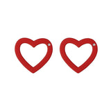 Colorful Heart Pendant DIY Earrings Accessories Material 6pcs