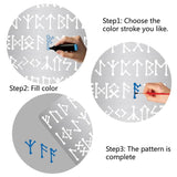 Metal Runes Stencil Elder Futhark Template Gothic Font Engraving