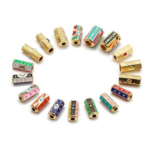 Copper Evil Eye Enamel Pendant Jewelry Making Necklace Bracelet Charms