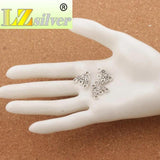 Triangle Daisy Leaves Charm Spacer End Connector for Tassel Earrings DIY
