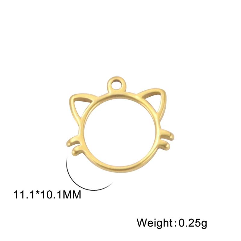 10pcs Stainless Steel Tiny Animal Charms for Jewelry Making Cat Elephant