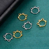 10pcs Stainless Steel Tiny Animal Charms for Jewelry Making Cat Elephant