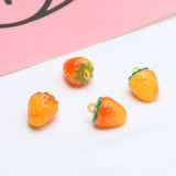 10PCS Acrylic Cherry Strawberry Charms Lampwork Fruit Pendant DIY Bracelet