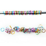 1080Pcs 6mm Colorful Alum Jump Ring DIY Necklace Crafts Accessories