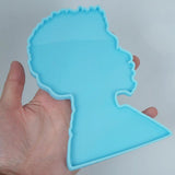 Afro Female Head Coaster Tray Keychain Craft Casting Mold