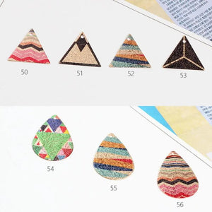 Bohemian Copper Enamel Charms for Jewelry Making