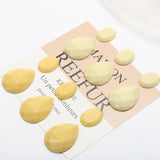 Cream Yellow Oval Resin Patch for DIY Earrings Stud