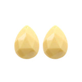 Cream Yellow Oval Resin Patch for DIY Earrings Stud