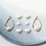 Water Drop Alloy Pendant Pearl Love Round Patch DIY Accessories