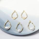 Water Drop Alloy Pendant Pearl Love Round Patch DIY Accessories