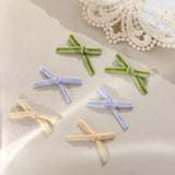 Colorful Velvet Fabric Ribbon Bow DIY Hairpin Jewelry