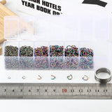 Rainbow Colour Jump Ring Split Rings Box Sets for Jewelry Making