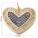 CZ Zircon Stones Love Infinity Heart Charms for Women Necklace DIY Pendant