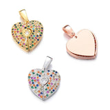 CZ Zircon Stones Love Infinity Heart Charms for Women Necklace DIY Pendant