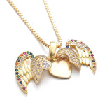 CZ Zircon Stones Love Infinity Heart Charms for Women Necklace DIY Pendant