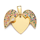 CZ Zircon Stones Love Infinity Heart Charms for Women Necklace DIY Pendant