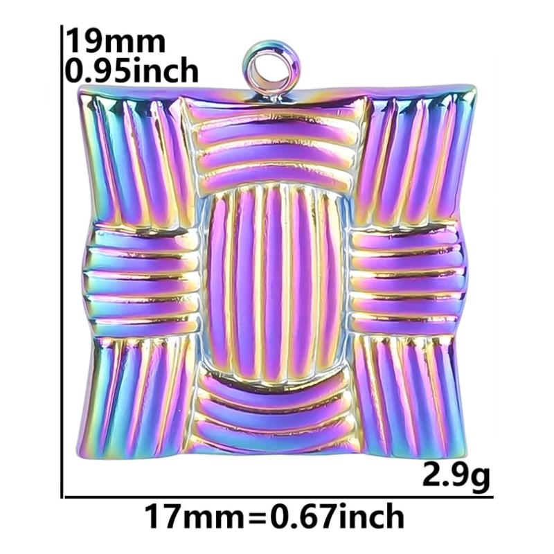 5pcs DIY Rainbow 12 Constellations Sun Moon Star Stainless Steel Charms