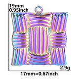 5pcs DIY Rainbow 12 Constellations Sun Moon Star Stainless Steel Charms