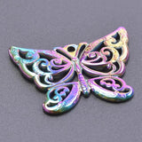 5pcs DIY Rainbow 12 Constellations Sun Moon Star Stainless Steel Charms