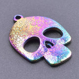 5pcs DIY Rainbow 12 Constellations Sun Moon Star Stainless Steel Charms