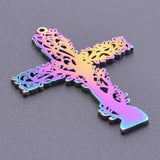 5pcs DIY Rainbow 12 Constellations Sun Moon Star Stainless Steel Charms