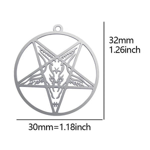 Stainless Steel Pentagram Charms DIY Jewelry Making 5pcs