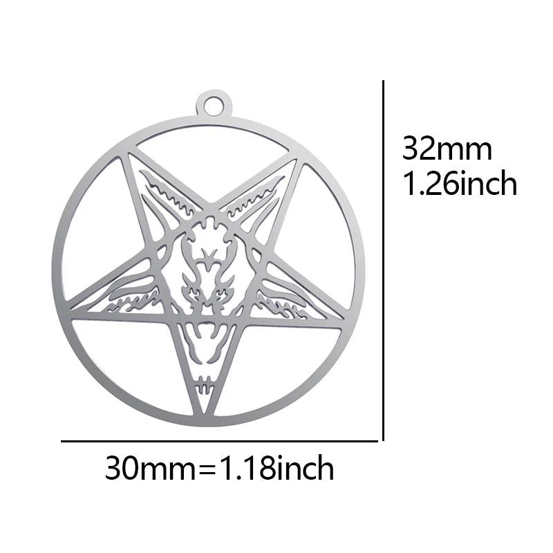 Stainless Steel Pentagram Charms DIY Jewelry Making 5pcs