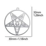 Stainless Steel Pentagram Charms DIY Jewelry Making 5pcs