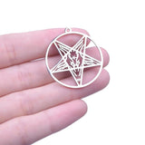Stainless Steel Pentagram Charms DIY Jewelry Making 5pcs
