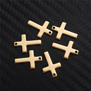 20Pcs Stainless Steel Cross Charms for Religious Jewelry Making