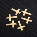 20Pcs Stainless Steel Cross Charms for Religious Jewelry Making