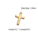 20Pcs Stainless Steel Cross Charms for Religious Jewelry Making