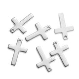 20Pcs Stainless Steel Cross Charms for Religious Jewelry Making