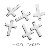 20Pcs Stainless Steel Cross Charms for Religious Jewelry Making