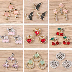 10pcs Crystal Charms for Jewelry Making Women